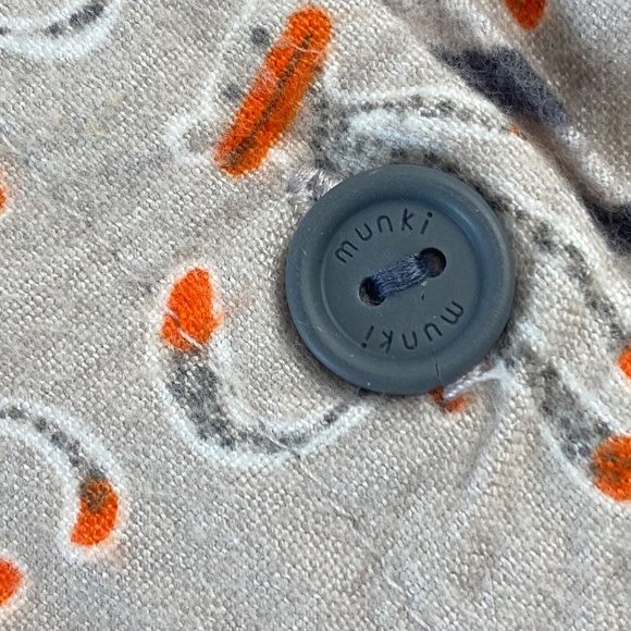 MUNKI MUNKI Flannel Pajama Set Sock Monkey Bamboo and Cotton Size S - Picture 7 of 16